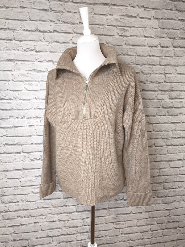 Trojer Strickpullover- Sand