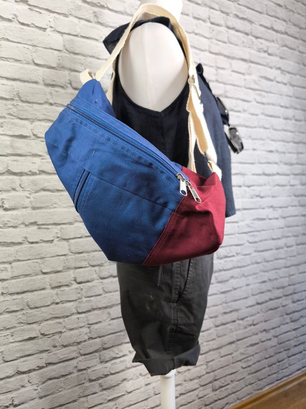 Recycelter Baumwollrucksack- IndigoWine