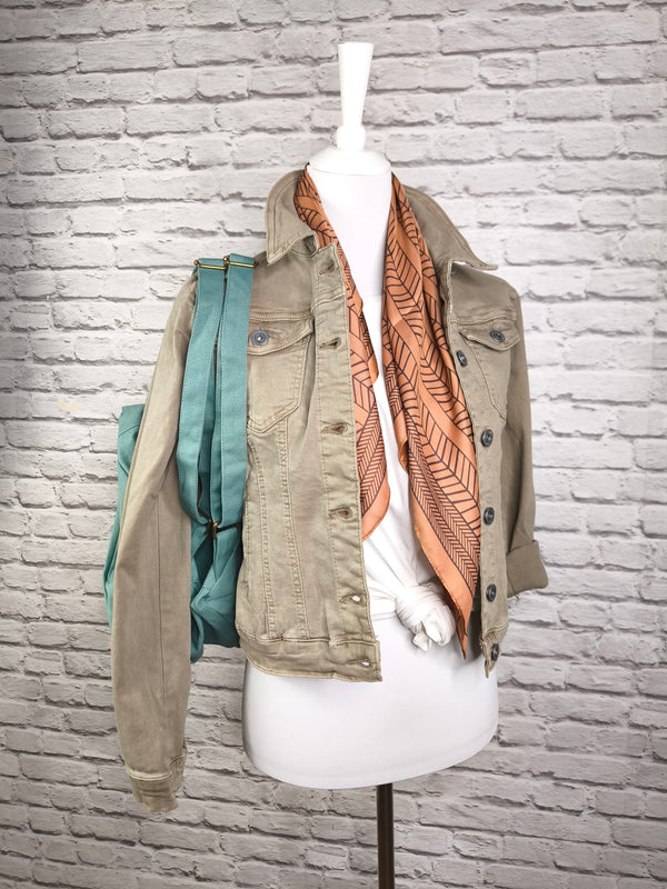 Jeansjacke mit Stretch- Taupe