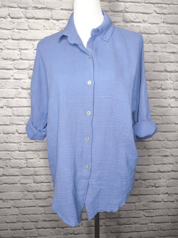 Musselinbluse- Jeans