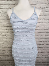 Schlauchkleid- Blaugrau