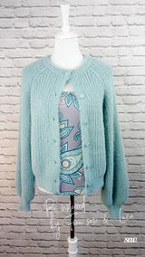 Strickjacke Blaugrau