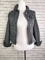 Jeansjacke mit Stretch- Dunkelgrau