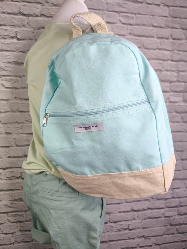 Recycelter Baumwollrucksack- IceMint