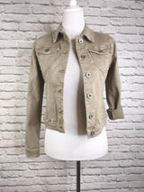 Jeansjacke mit Stretch- Taupe