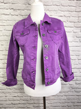 Jeansjacke mit Stretch- Violett