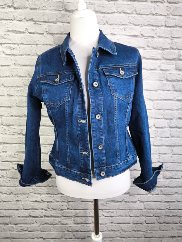 Jeansjacke mit Stretch- Denimblue