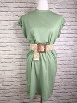 T- SHIRTKLEID MIT TURTLE NECK- SALBEI
