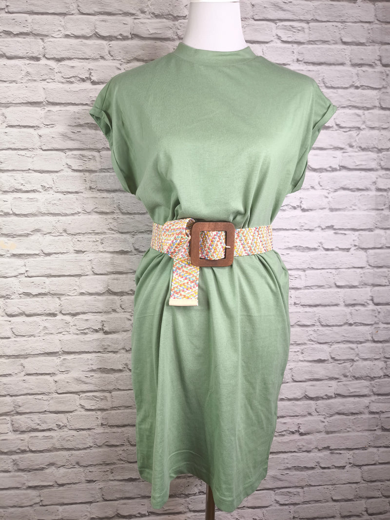 T- SHIRTKLEID MIT TURTLE NECK- SALBEI