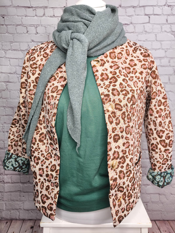 Dreieck Sommertuch Poncho- Eukalyptus meliert