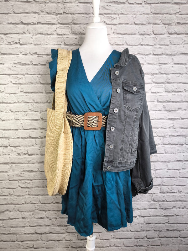 Jeansjacke mit Stretch- Dunkelgrau