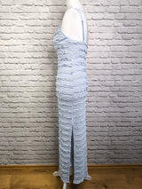 Schlauchkleid- Blaugrau