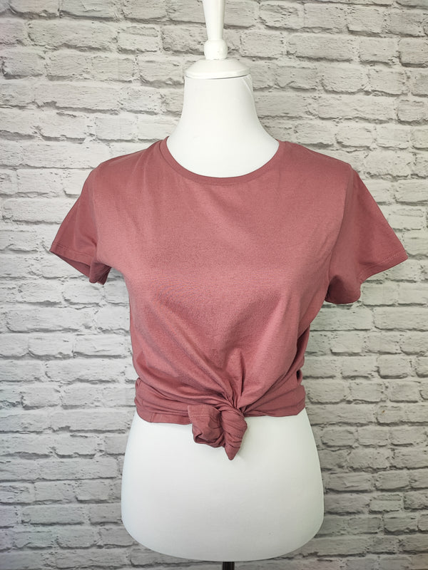 BIO COTTON T-SHIRT CLASSIC BREDA- Pale Red