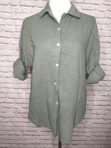 Musselinbluse- Khaki