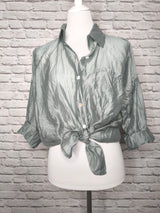 Transparentes Hemd Tencel- Salbei