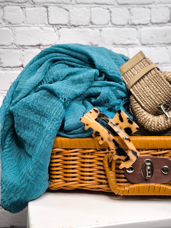 BOHO SCHAL- Teal
