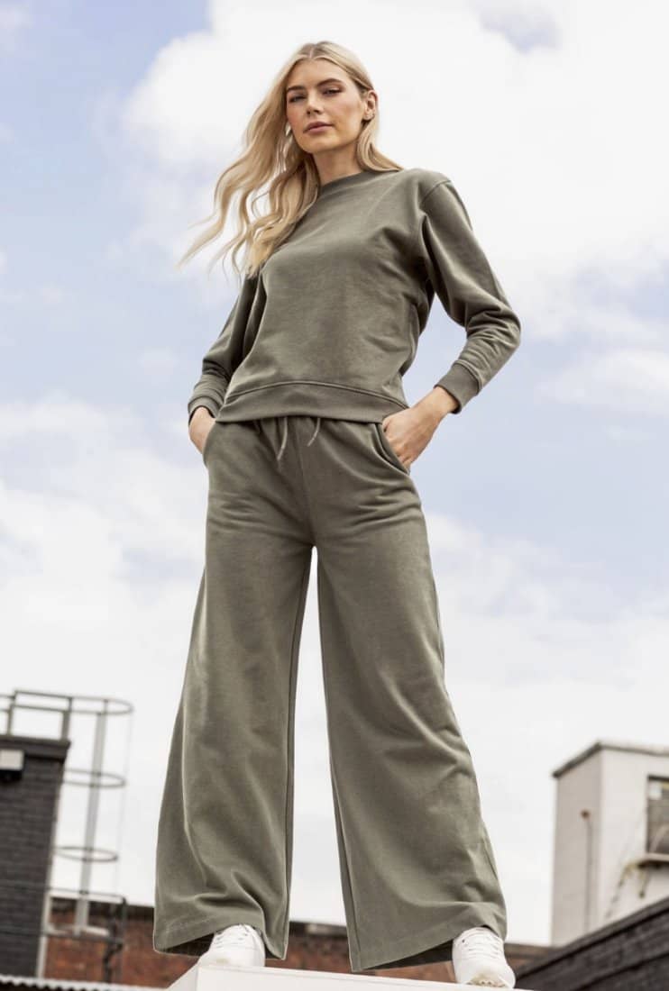 Wide Leg Joggers- Khaki