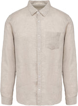 Vorgewaschenes Leinen-Hemd MEN- Gentle Spring