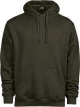 BIO COTTON HOODIE UNISEX- DARK OLIVE-360°