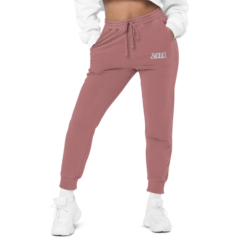 Unisex-Jogginghose mit Pigmentfärbung und saw. Logo- verschiedene Farbtypen