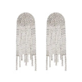 STATEMENT- Strass- Ohrringe Silber