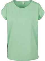 BIO COTTON T-SHIRT MIT GERADEM ÄRMEL UND AUFGEROLLTEM ÄRMELSAUM - DELIGHT SPRING